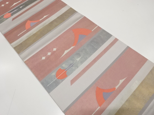 JAPANESE FUKURO OBI / WOVEN ABSTRACT BIRD